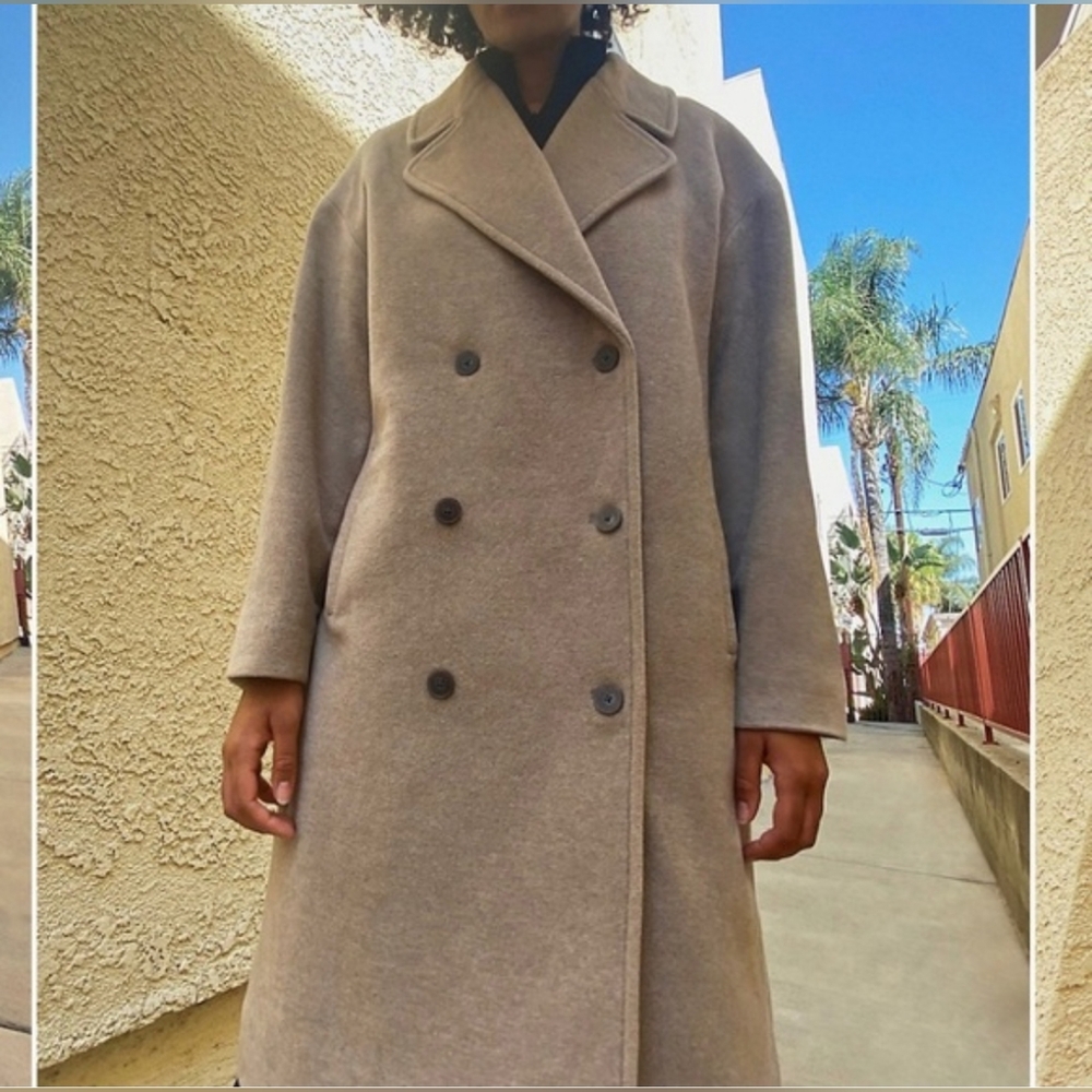 NWT Aritzia Sunday Best Fitzroy Coat in Gold Camel - Picture 2 of 15